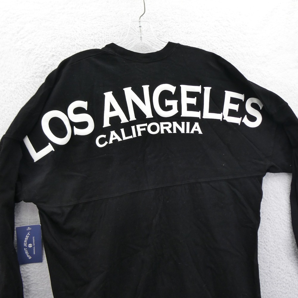 Spirit Jersey Shirt Women Medium Los Angeles California Black Long Sleeve Cotton - Picture 7 of 7